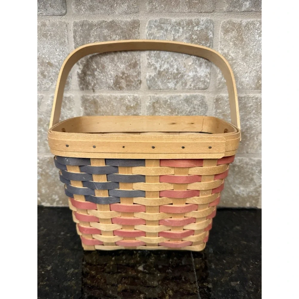 Longaberger 1997 Longaberger Village 20th Century‎ Basket USA Flag Patriotic